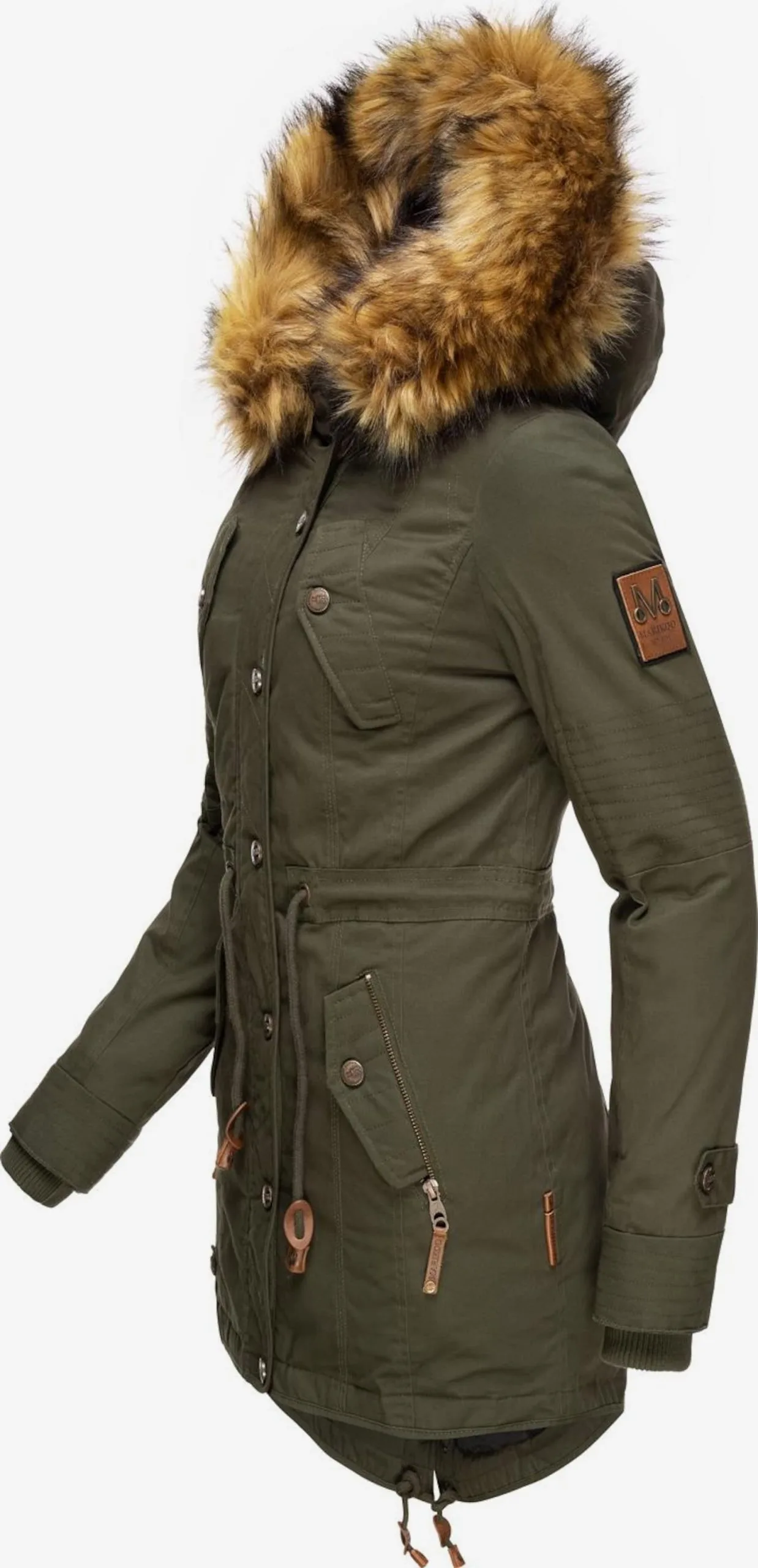 Marikoo Parkas Winterparka Dames Kaki 2 Marikoo Parkas Winterparka Dames Kaki - Afbeelding 2
