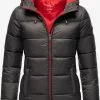 Marikoo Winterjassen Winterjas Leandraa Dames Antraciet