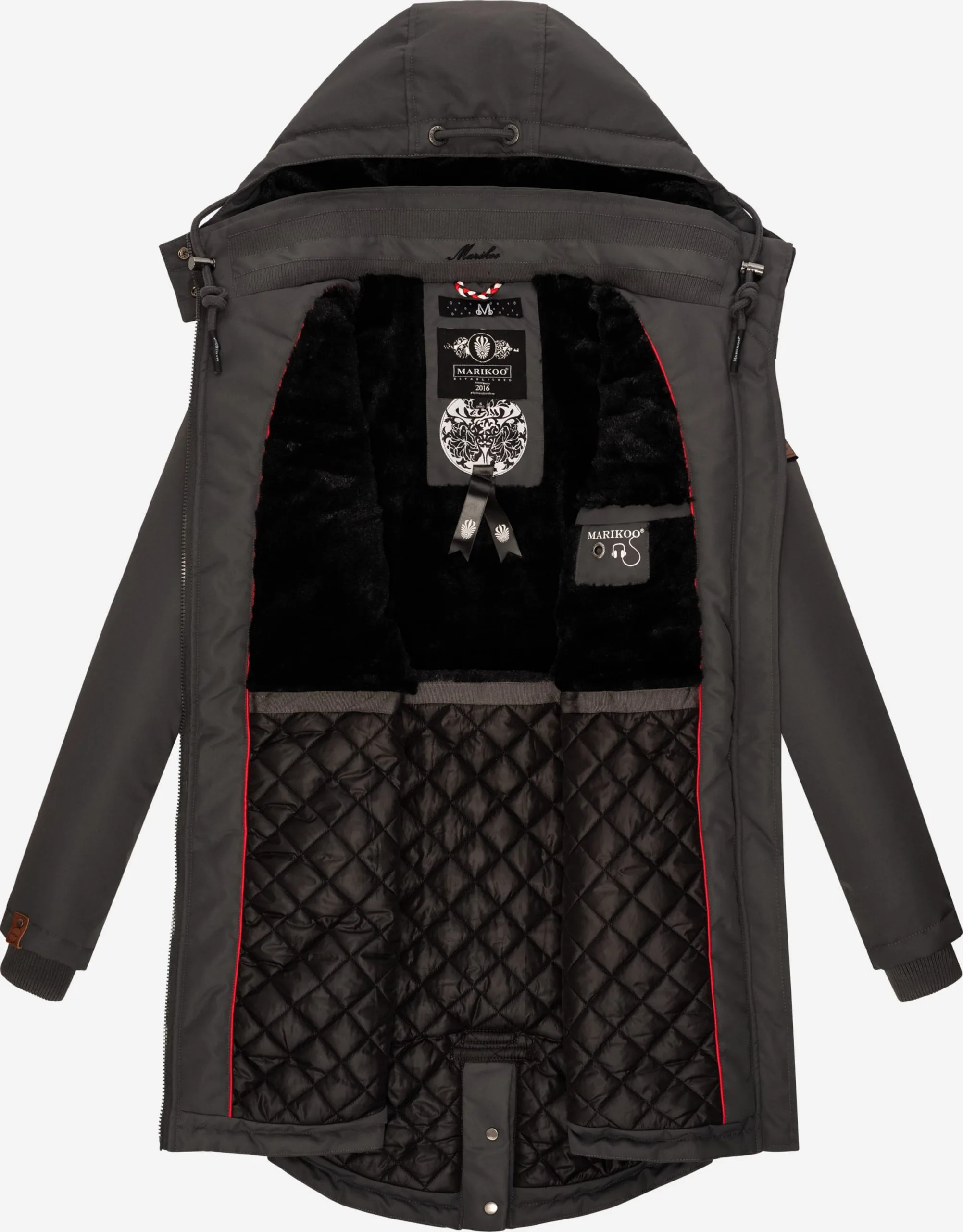 Marikoo Parkas Winterparka Kamii Dames Grijs 5 Marikoo Parkas Winterparka Kamii Dames Grijs - Afbeelding 5