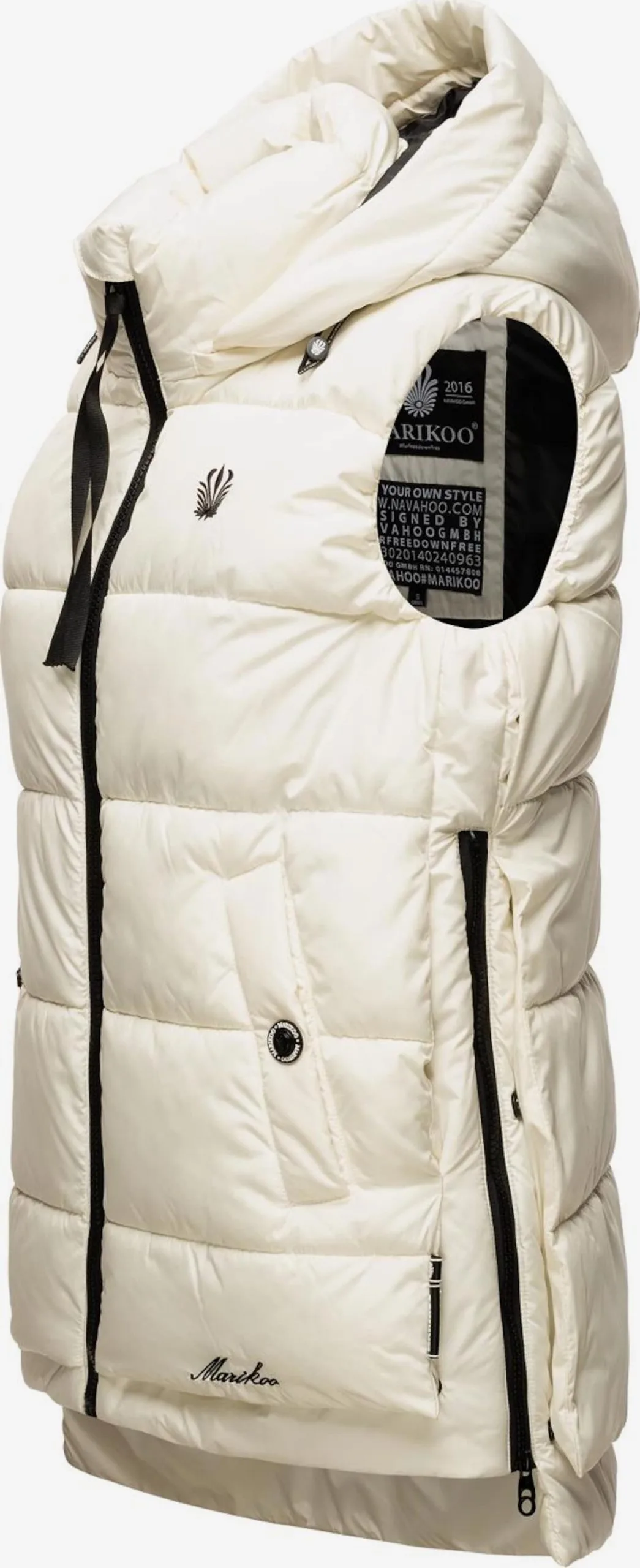 Marikoo Bodywarmers Bodywarmer Zarinaa Dames Wolwit 2 Marikoo Bodywarmers Bodywarmer Zarinaa Dames Wolwit - Afbeelding 2