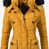 Marikoo Winterjassen Winterjas Vanilla Dames Geel