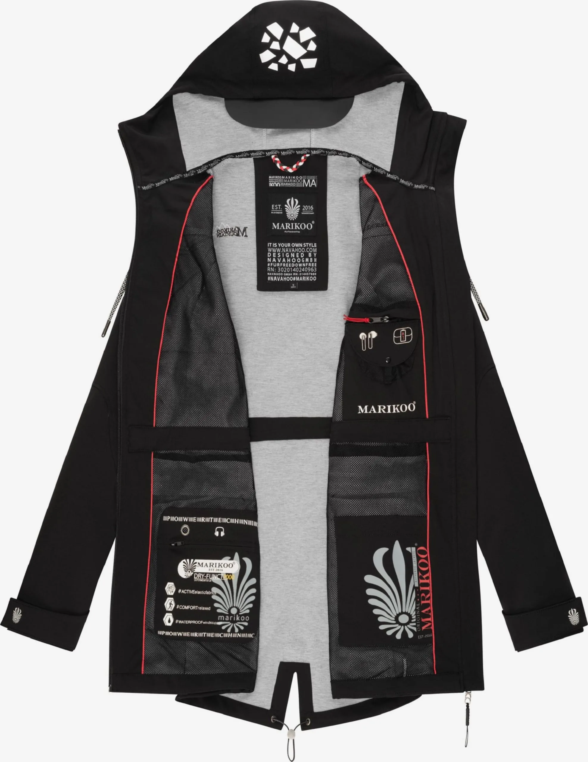 Marikoo Outdoor Jassen Functionele Jas Ulissaa Dames Zwart 5 Marikoo Outdoor Jassen Functionele Jas Ulissaa Dames Zwart - Afbeelding 5