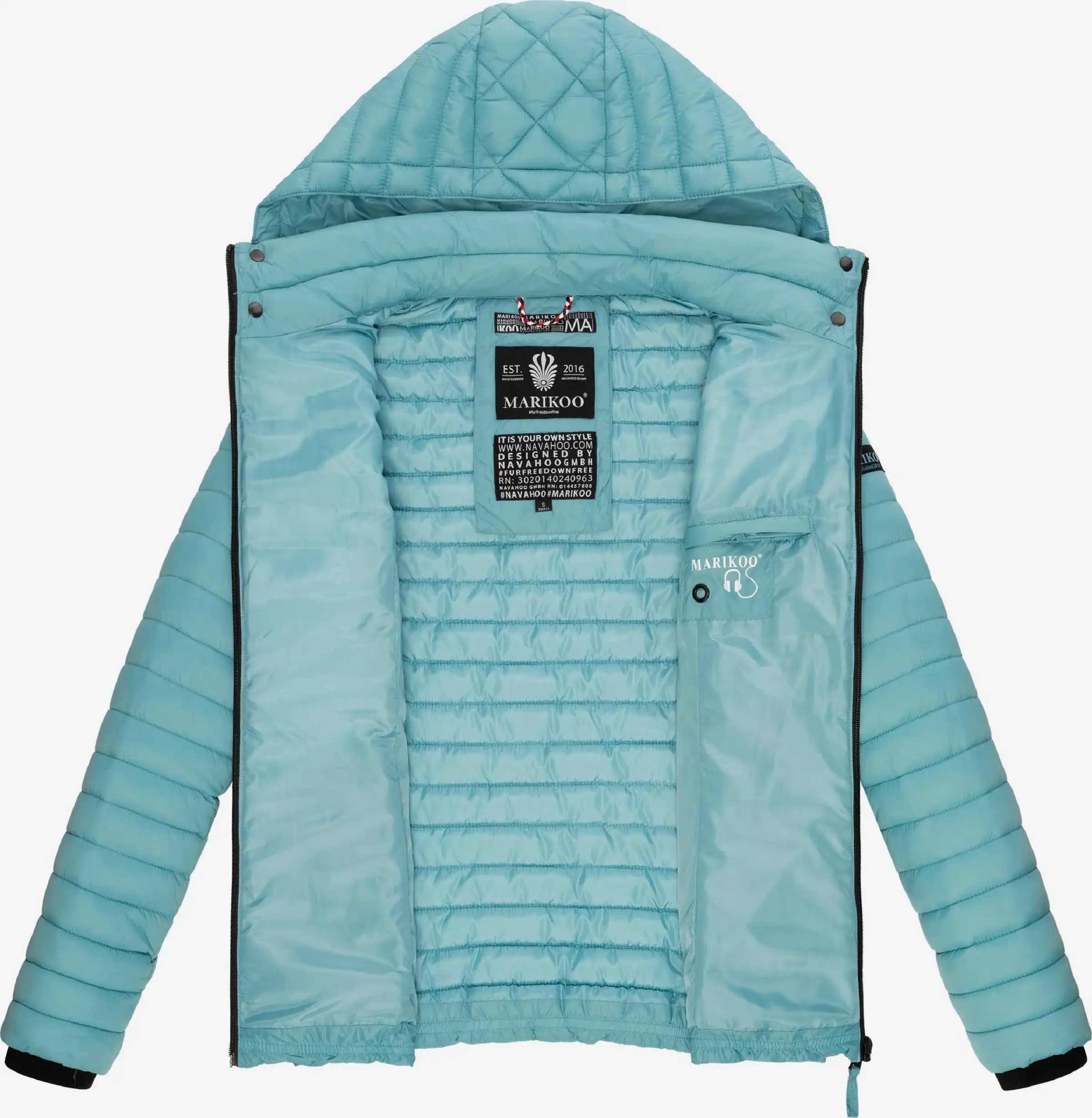 Marikoo Tussenjassen Tussenjas Samtpfote Dames Blauw 5 Marikoo Tussenjassen Tussenjas Samtpfote Dames Blauw - Afbeelding 5