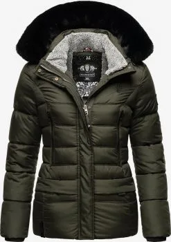 Marikoo Winterjassen Winterjas Loveleen Dames Olijfgroen