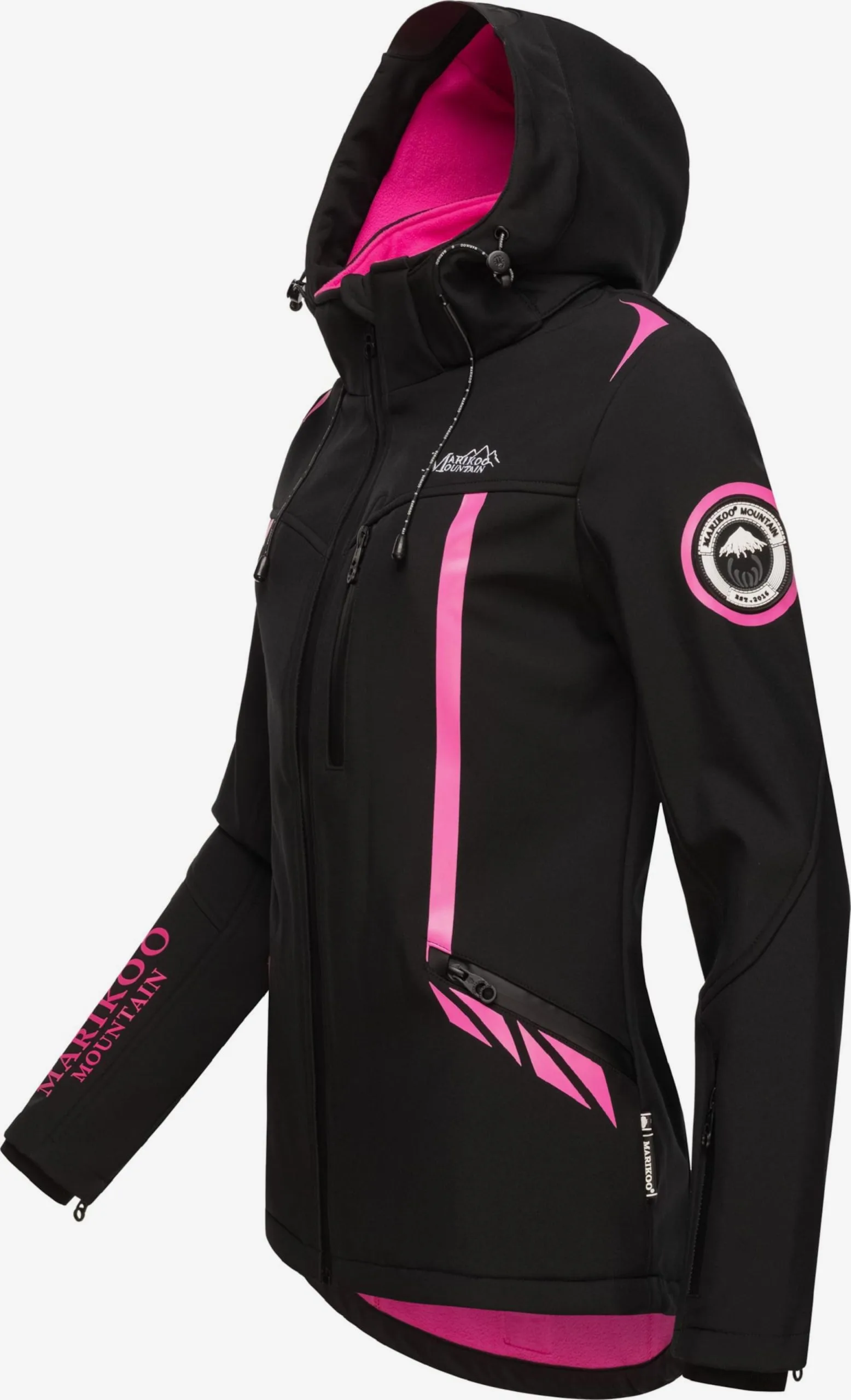 Marikoo Winterjassen Winterjas Dames Zwart 2 Marikoo Winterjassen Winterjas Dames Zwart - Afbeelding 2