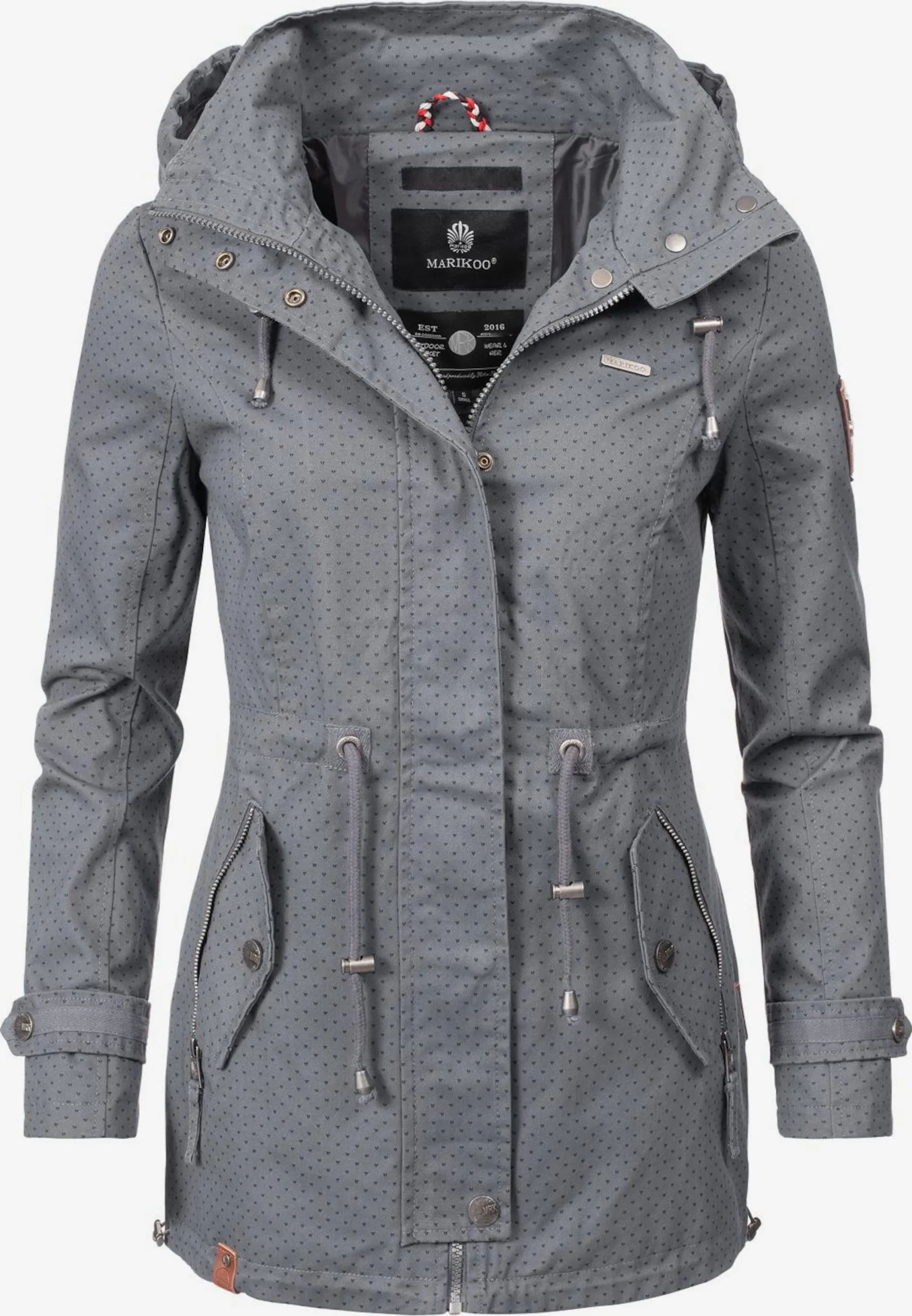 Marikoo Parkas Tussenparka Nyokoo Dames Basaltgrijs / Zilvergrijs 1 Marikoo Parkas Tussenparka Nyokoo Dames Basaltgrijs / Zilvergrijs