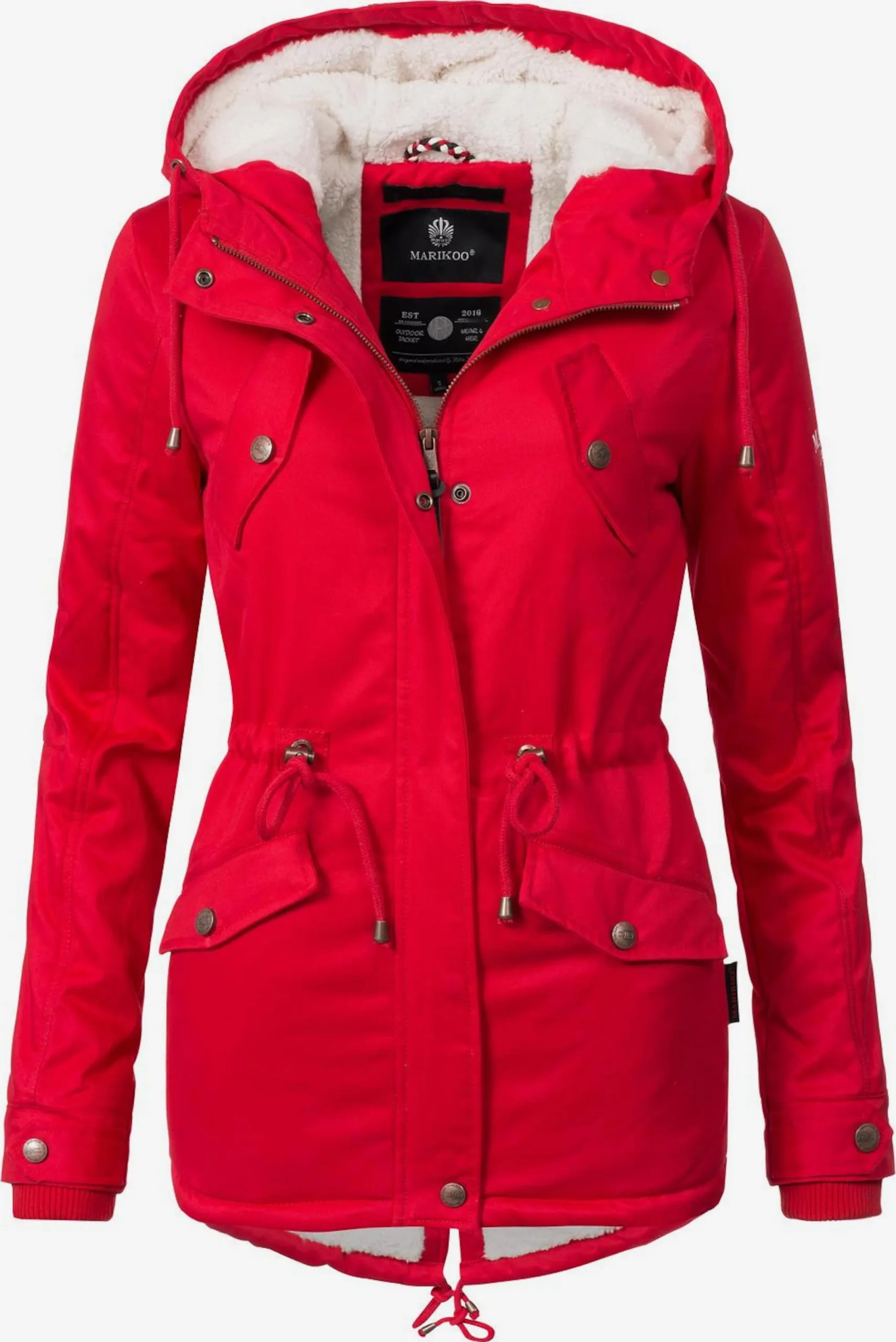 Marikoo Winterjassen Winterjas Manolya Dames Rood 1 Marikoo Winterjassen Winterjas Manolya Dames Rood