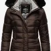 Marikoo Winterjassen Winterjas Loveleen Dames Chocoladebruin