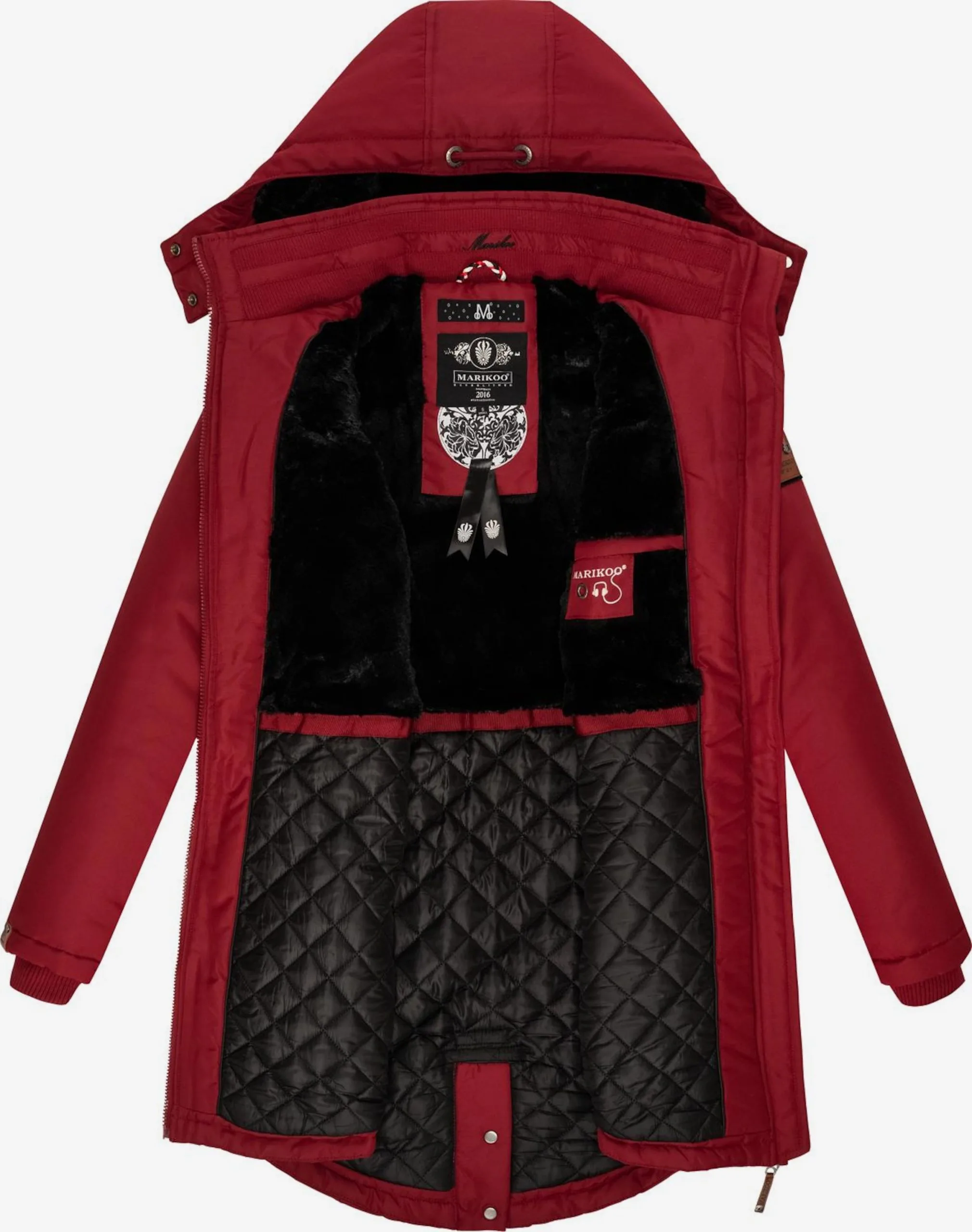 Marikoo Parkas Winterparka Kamii Dames Bordeaux 5 Marikoo Parkas Winterparka Kamii Dames Bordeaux - Afbeelding 5