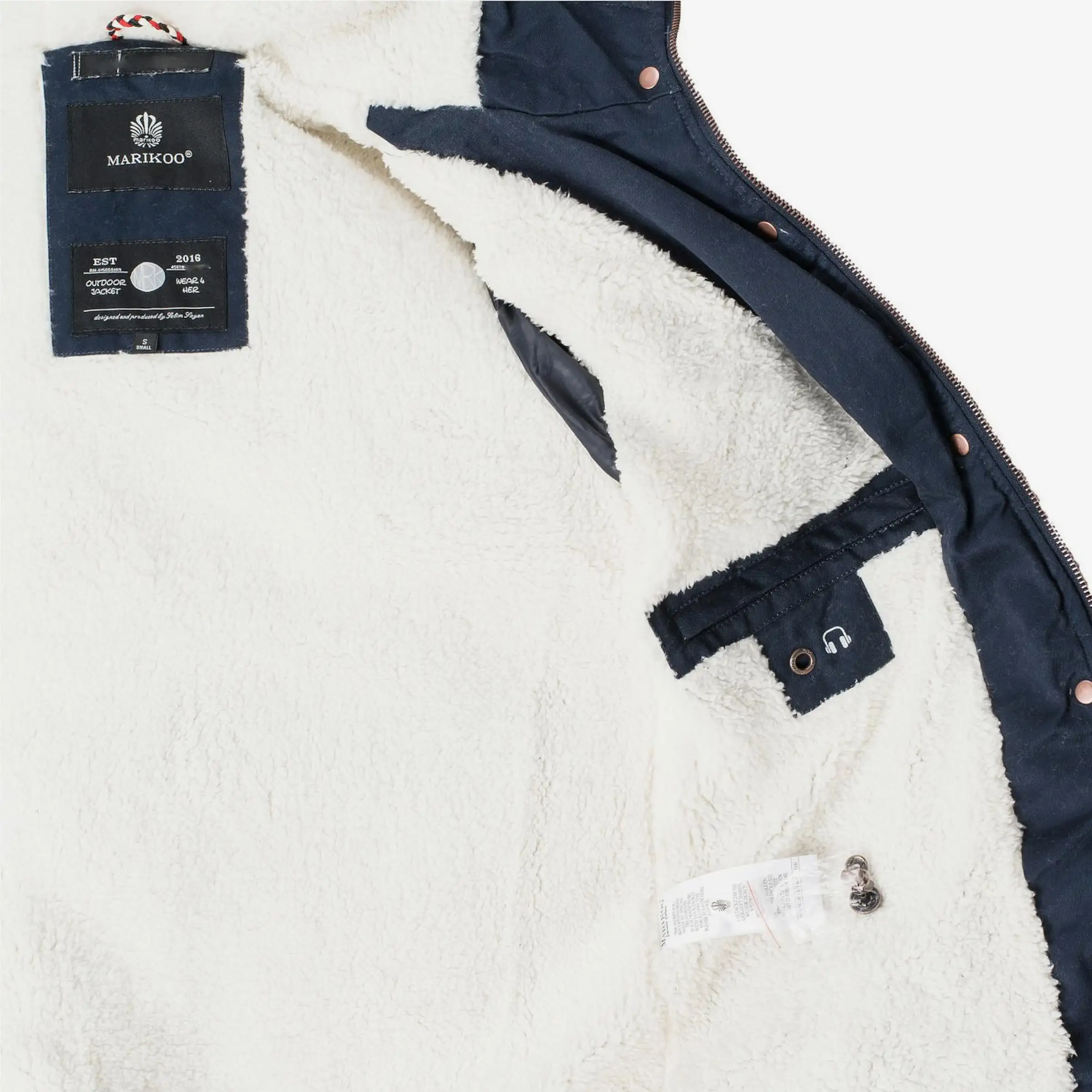 Marikoo Winterjassen Winterjas Manolya Dames Navy 8 Marikoo Winterjassen Winterjas Manolya Dames Navy - Afbeelding 8