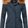 Marikoo Parkas Winterparka Karmaa Dames Donkerblauw