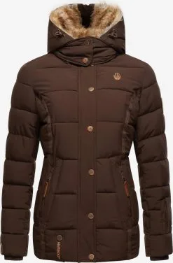 Marikoo Winterjassen Winterjas Nekoo Dames Bruin