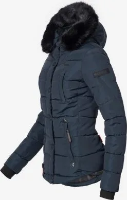 Marikoo Winterjassen Winterjas Lotusblüte Dames Donkerblauw -Tussen Jas Verkoop ed445598e2174249c2d69f32cc72fc32