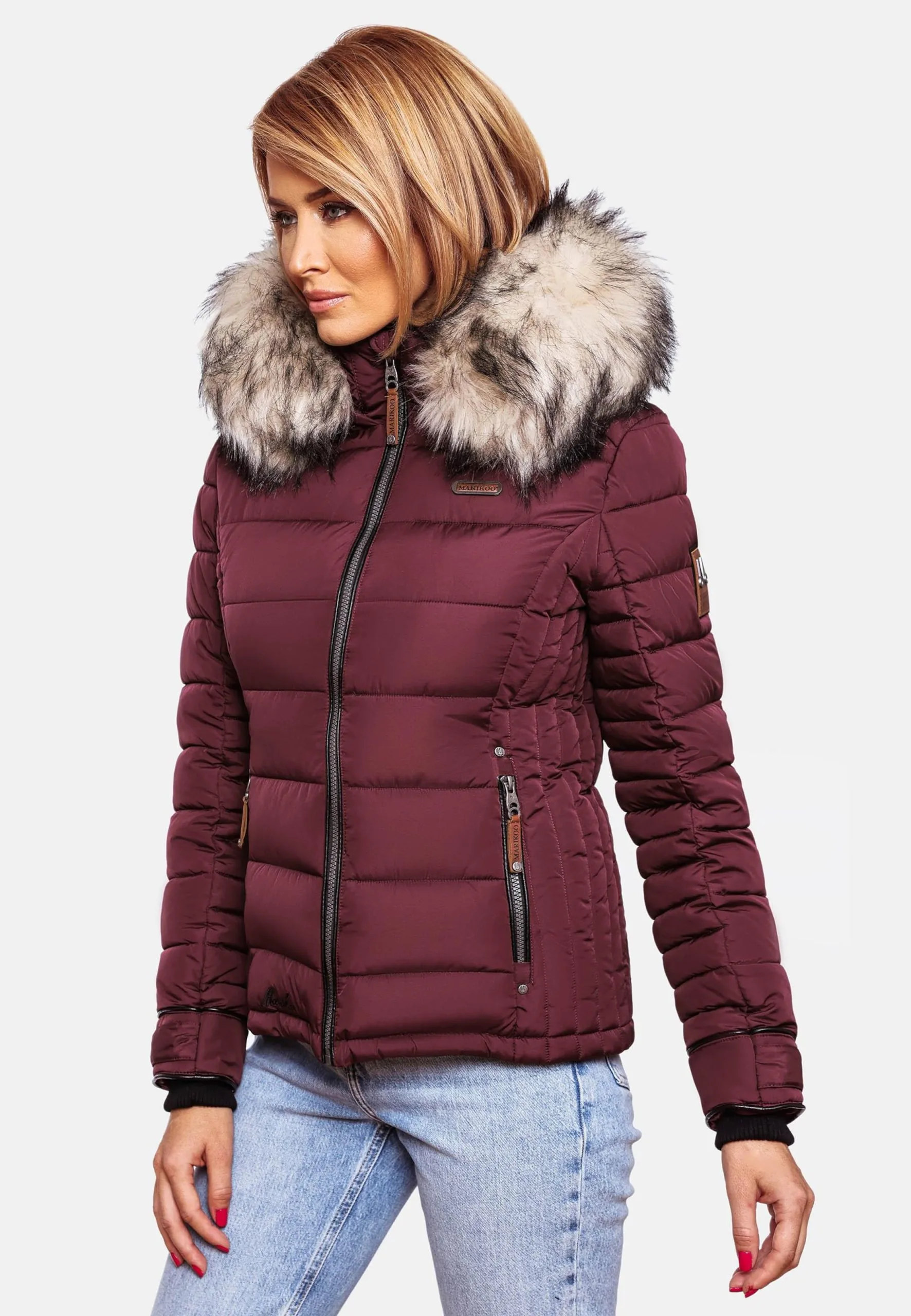 Marikoo Winterjassen Winterjas Lerikaa Dames Bordeaux 7 Marikoo Winterjassen Winterjas Lerikaa Dames Bordeaux - Afbeelding 7
