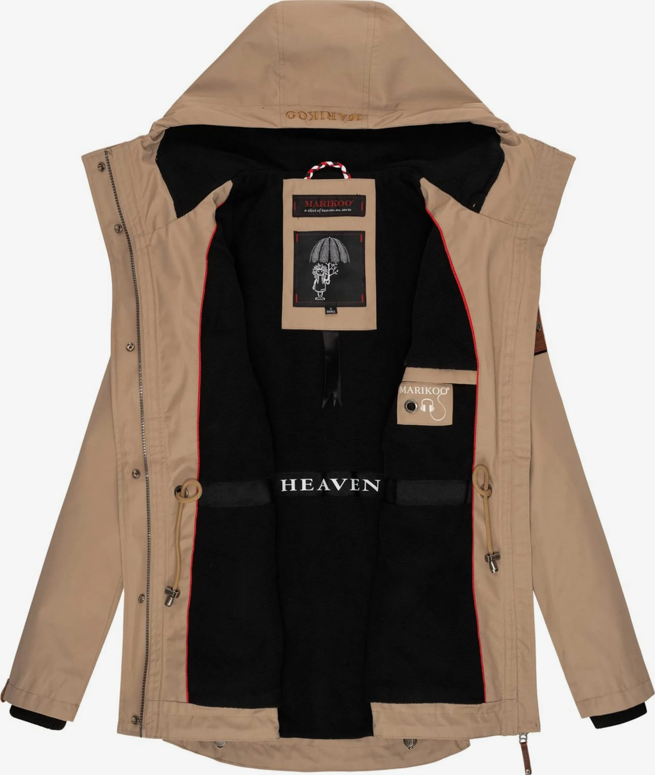 Marikoo Tussenjassen Tussenjas Babetaa Dames Sand 5 Marikoo Tussenjassen Tussenjas Babetaa Dames Sand - Afbeelding 5