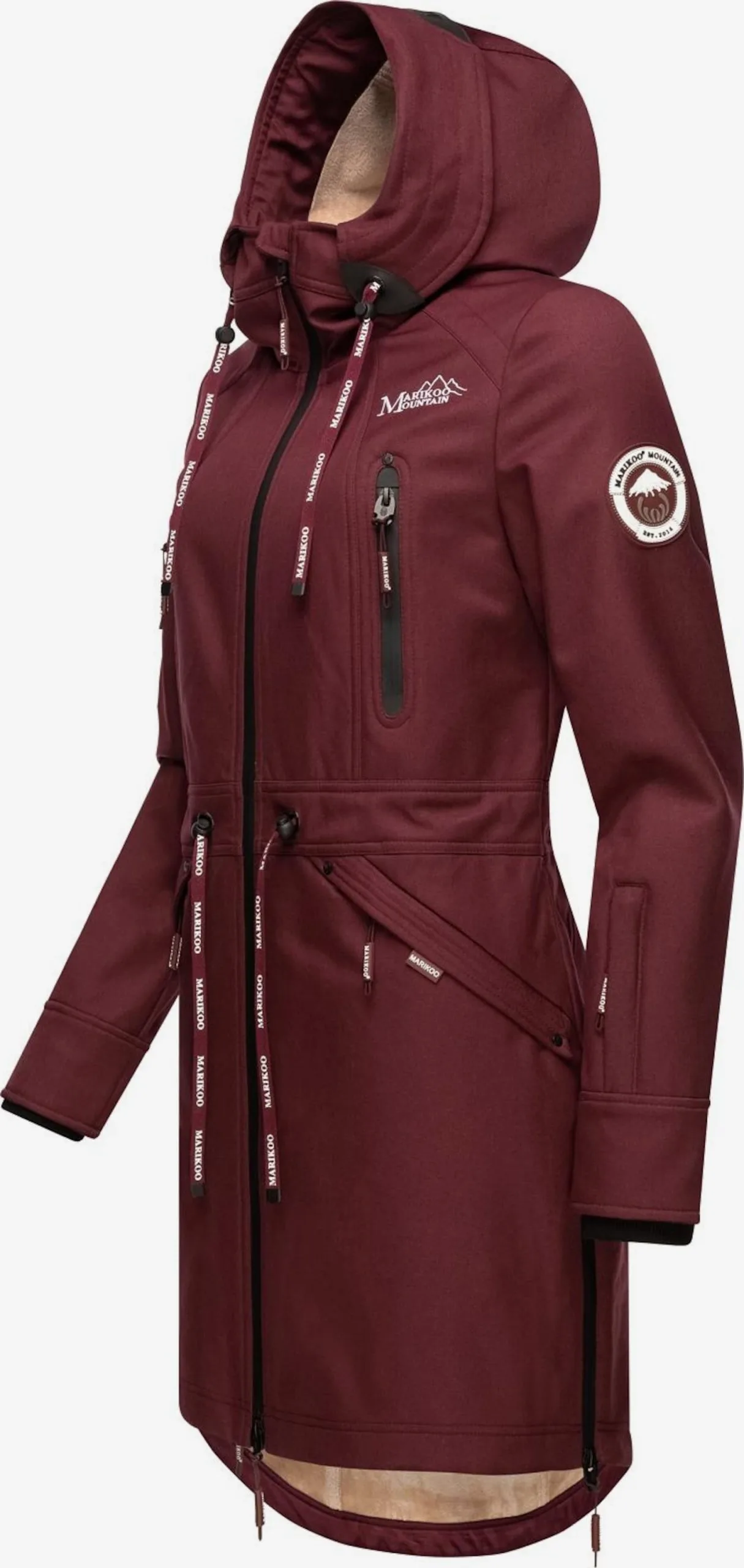 Marikoo Parkas Tussenparka Dames Bordeaux 3 Marikoo Parkas Tussenparka Dames Bordeaux - Afbeelding 3
