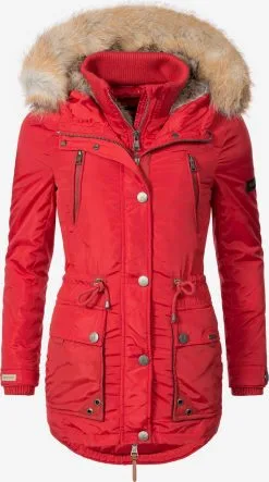 Marikoo Parkas Winterparka Grinsekatze Dames Rood 9 Marikoo Parkas Winterparka Grinsekatze Dames Rood -Tussen Jas Verkoop f60303679228a48ae25b08bed327dde4
