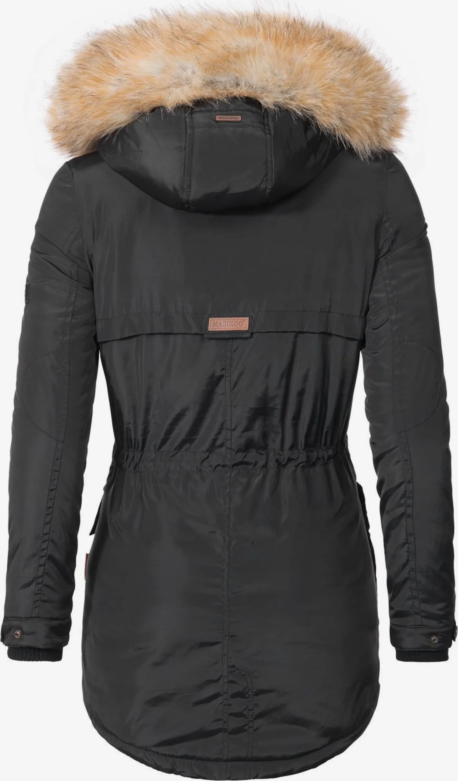 Marikoo Parkas Winterparka Grinsekatze Dames Zwart 3 Marikoo Parkas Winterparka Grinsekatze Dames Zwart - Afbeelding 3