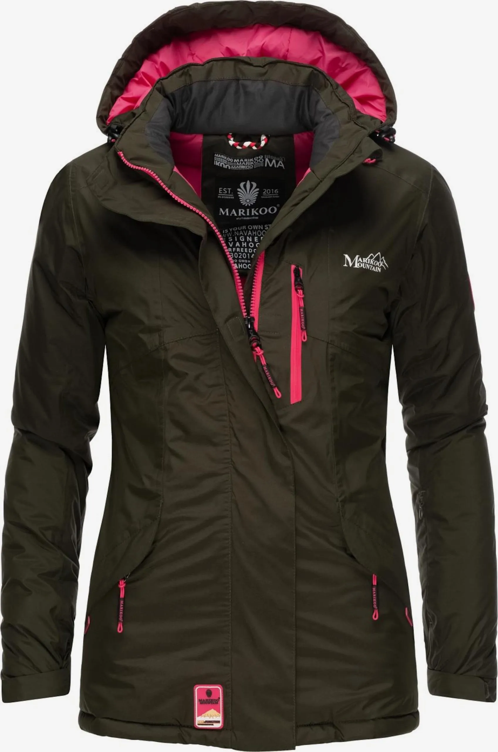 Marikoo Outdoor Jassen Functionele Jas Rabeaa Dames Olijfgroen 1 Marikoo Outdoor Jassen Functionele Jas Rabeaa Dames Olijfgroen