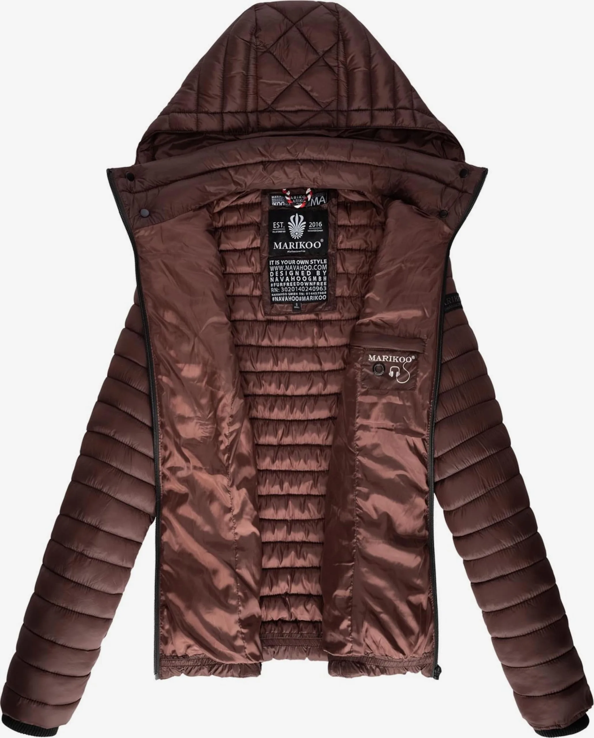 Marikoo Tussenjassen Tussenjas Samtpfote Dames Chocoladebruin 4 Marikoo Tussenjassen Tussenjas Samtpfote Dames Chocoladebruin - Afbeelding 4